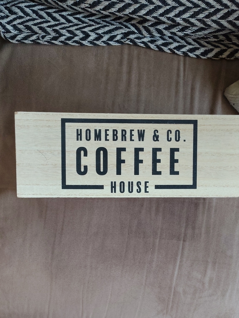 Coffee House Wooden Box - Natural Brown